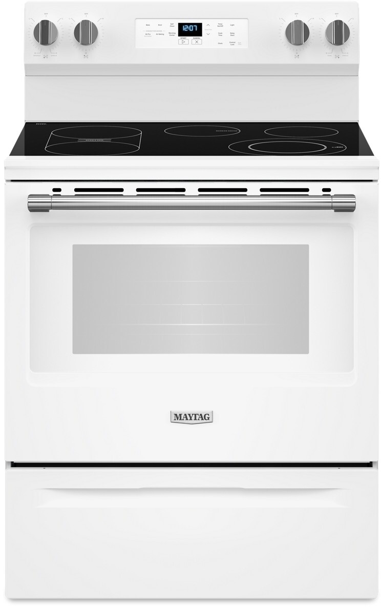 Maytag MFES6030RW 30-Inch Wide Electric Range With No Preheat Air Fry And Air Baking - 5.3 Cu. Ft., Fingerprint Resistant Stainless Steel, 10-Year