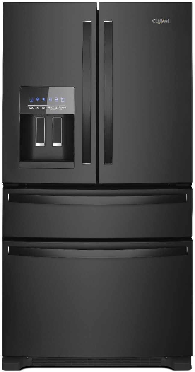 Whirlpool 36 in. Wide French Door Bottom Mount Refrigerator in Black 36 in. WRMF3636RB