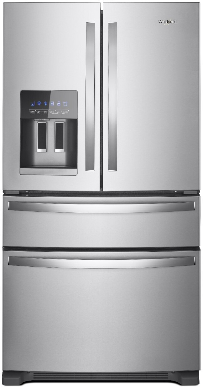 Whirlpool 36 in. Wide French Door Refrigerator in Black 27 cu. ft. WRF757SDHV on Fridge.com