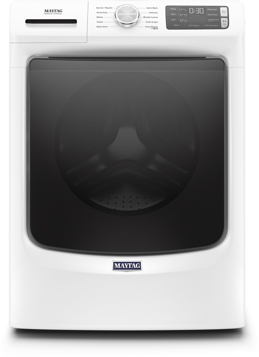 Maytag MHW5630HW 27 inch Front Load Washer with 4.5 cu. ft. Capacity, Extra Power, Quick Wash Cycle, Steam Option and 12 Hr Fresh Spin Option (White)