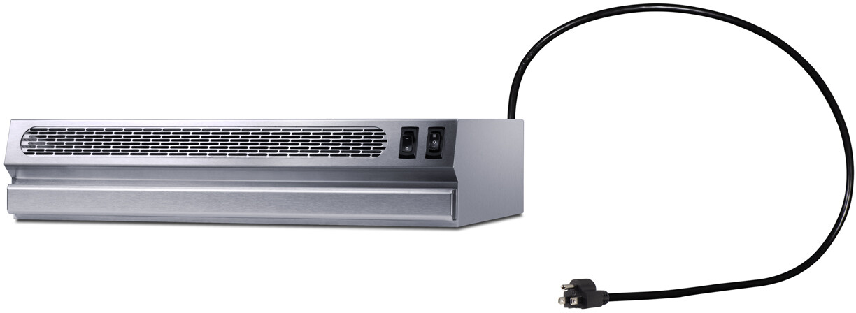 Summit HRTX18SSPTC 18 inch Under Cabinet Ductless Retractable Range Hood with LED Lighting, Two Fan Speeds, Rocker Controls and Cord and Plug Included (Stainless Steel)