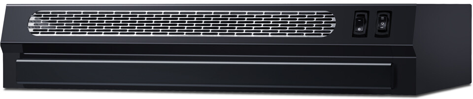Summit HRTX20BADA 20 inch Under Cabinet Ductless Retractable Range Hood with ADA Compliant, LED Lighting, Two Fan Speeds and Rocker Controls (Black)