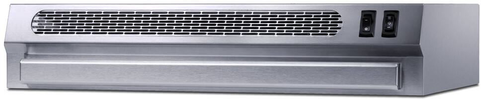 Summit HRTX20SSADA 20 inch Under Cabinet Ductless Retractable Range Hood with ADA Compliant, LED Lighting, Two Fan Speeds and Rocker Controls (Stainless Steel)