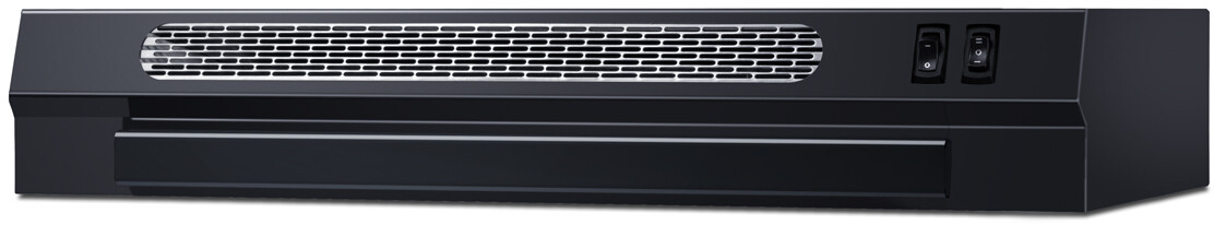 Summit HRTX24B 24 inch Under Cabinet Ductless Retractable Range Hood with LED Lighting, Two Fan Speeds and Rocker Controls (Black)