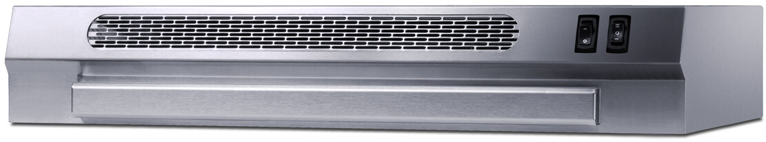 Summit HRTX24SS 24 inch Under Cabinet Ductless Retractable Range Hood with LED Lighting, Two Fan Speeds and Rocker Controls (Stainless Steel)