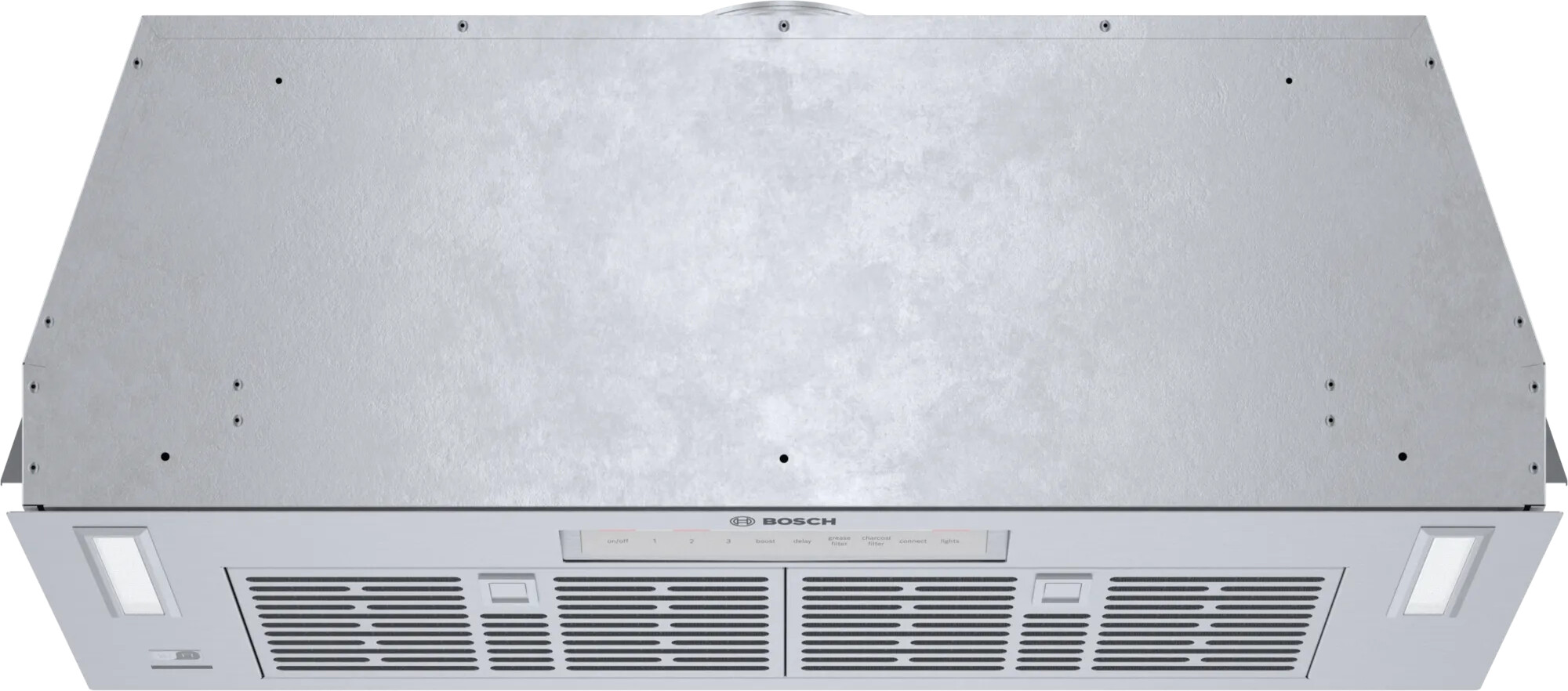 Bosch HUI36253UC 36 inch 300 Series Smart Custom Insert Hood with 300 CFM, 4 Stage Speed Settings, LED Lighting, Home Connect, Dishwasher Safe Aluminum Mesh Filters, Damper Included, in Stainless Steel