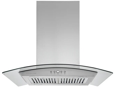 Hauslane IS200SS30 Stainless Steel Convertible Island Range Hood for Kitchen - Dual Control Panels, Superior Ventilation, Tempered Glass