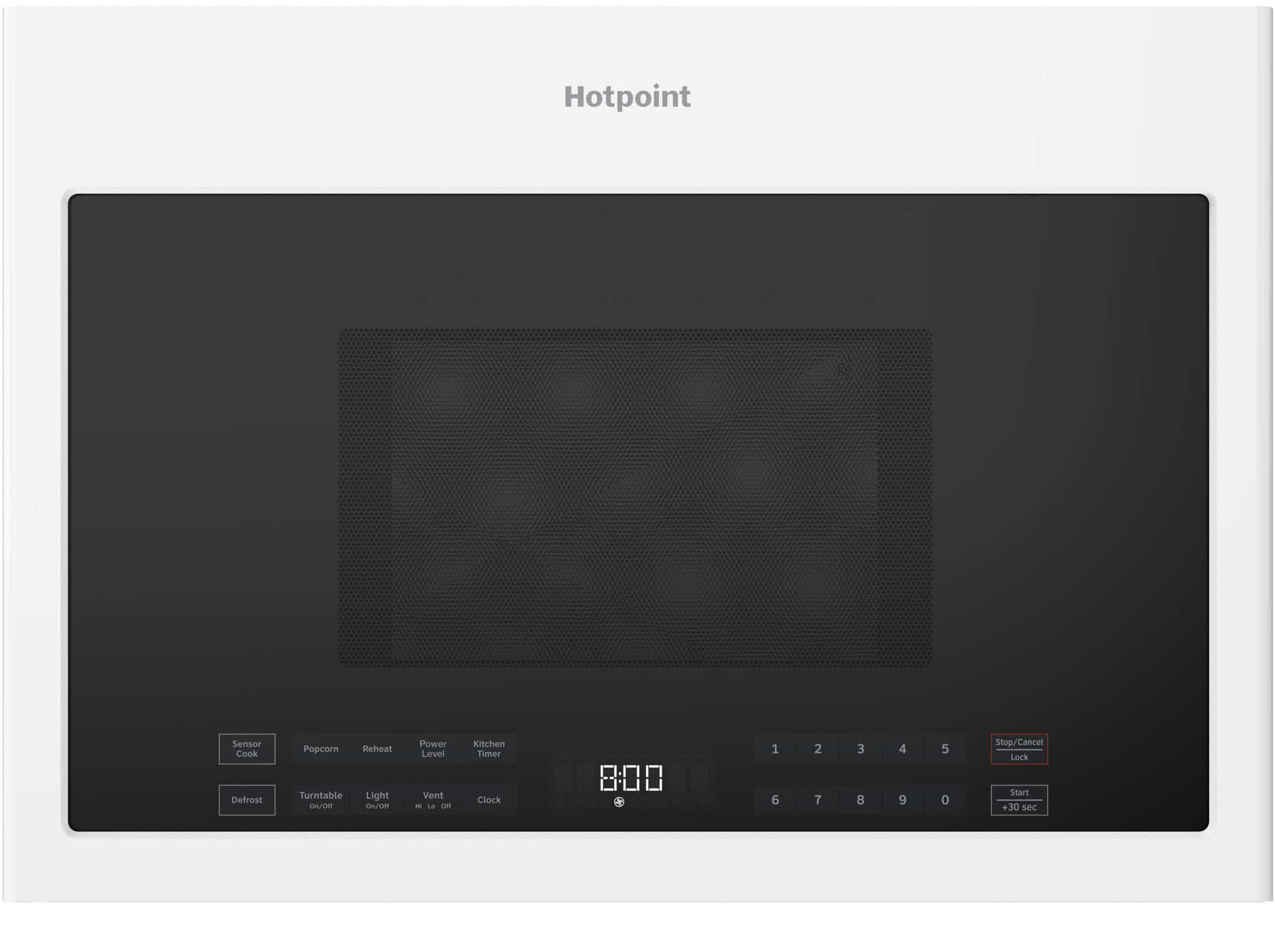 Hotpoint HVMB14S4WWW 24" 1.4 Cu. Ft. Over-The-Range Microwave Oven - Sensor Cooking, 10 Power Levels, Charcoal Filter