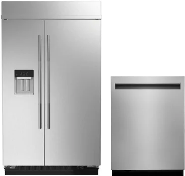 JennAir 2 Piece Kitchen Appliances Package with Side-by-Side Refrigerator and Dishwasher in Stainless Steel JAREDW101