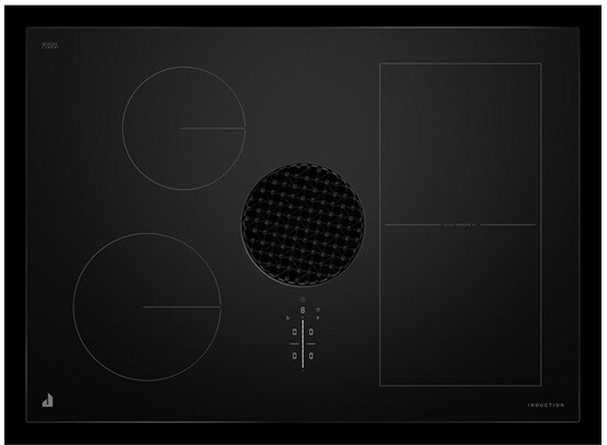 JennAir JIDT730SBL 30 inch Induction Cooktop with Downdraft, 4 Elements, Automatic Bridging, 345 CFM, Energy Star, ADA Compliant, in Black