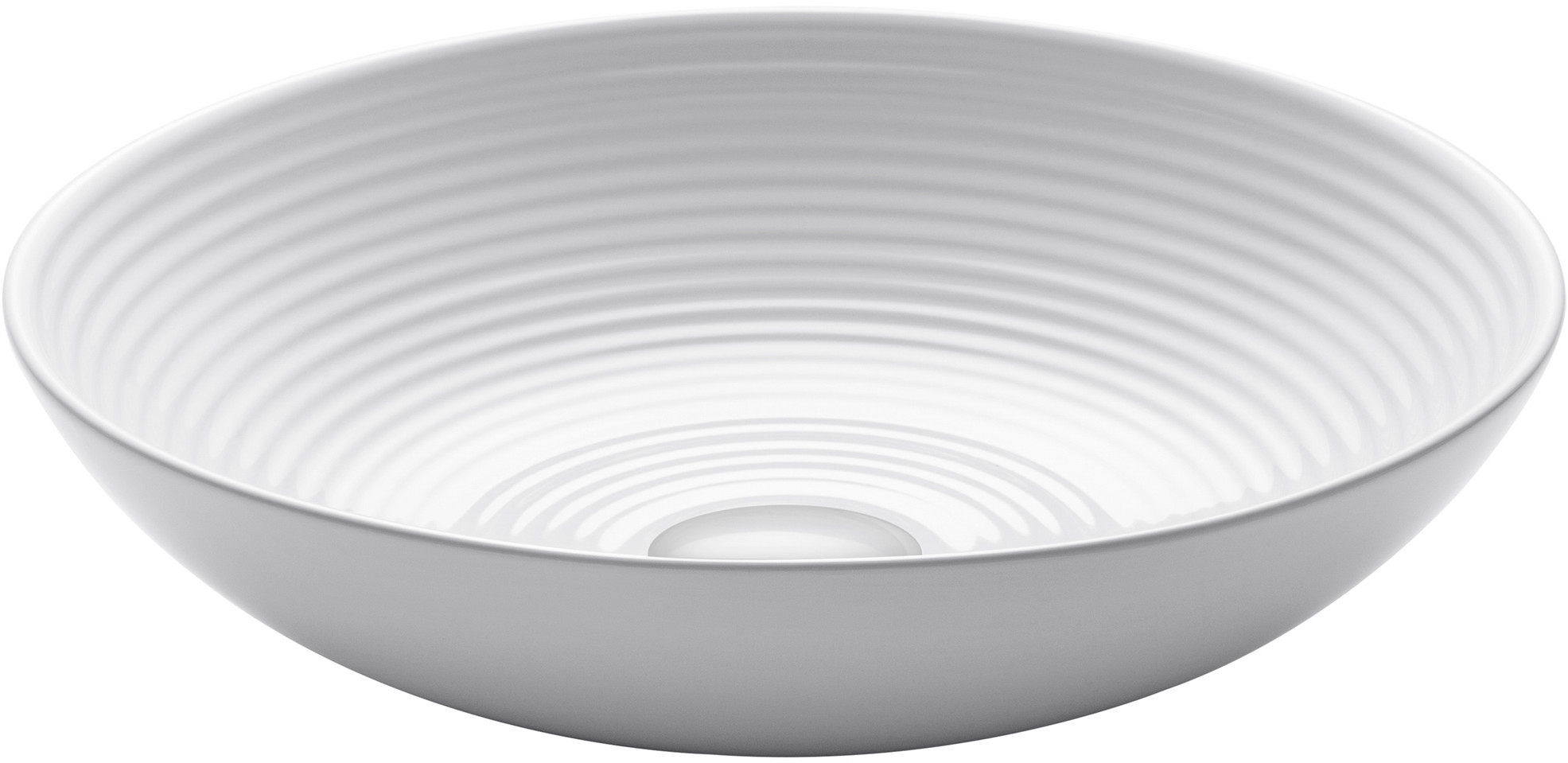 Kraus KCV-203GWH 16.5 x 4.37 in. Round Porcelain Ceramic Vessel Bathroom Sink, White