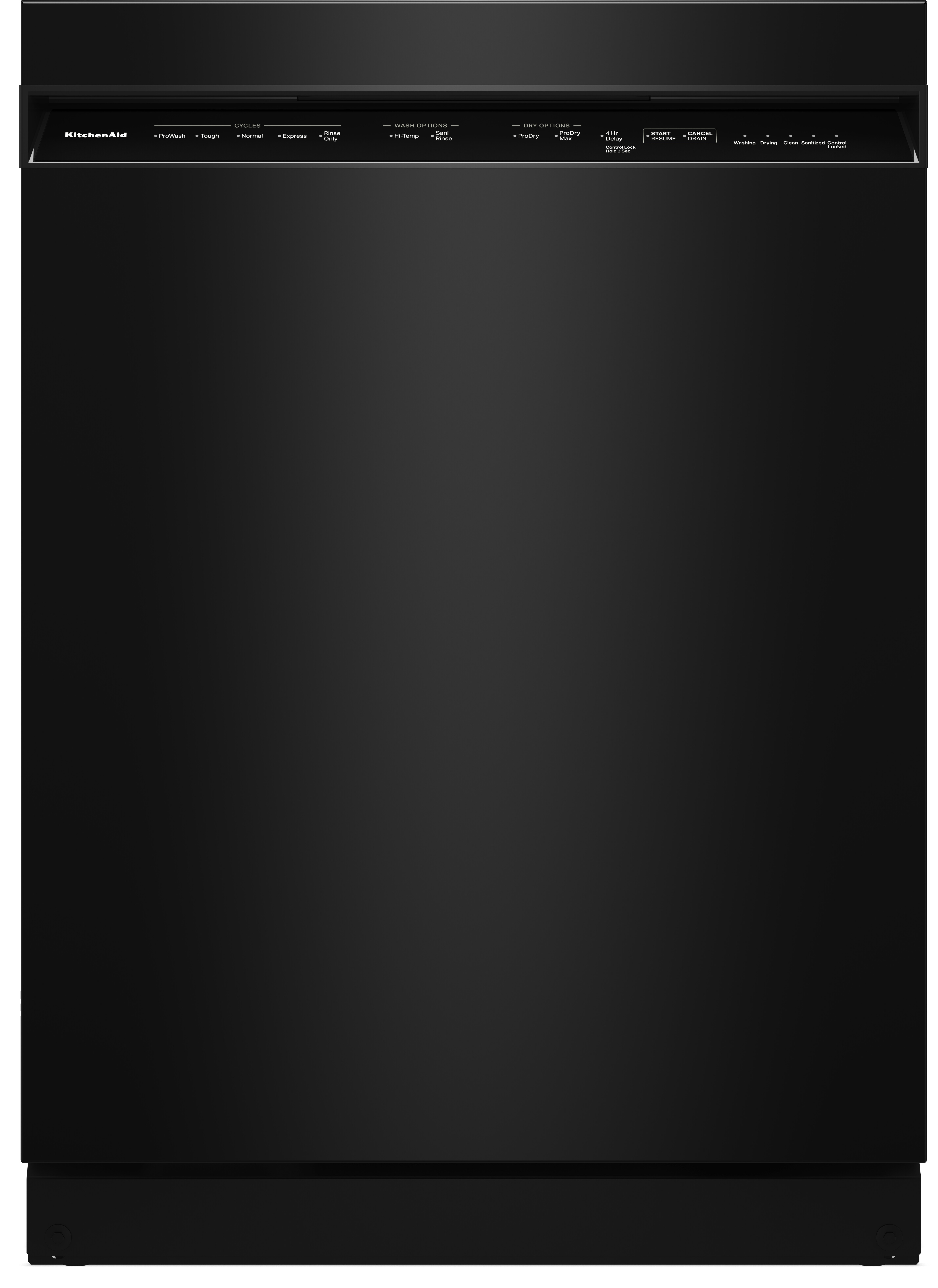KitchenAid KDFS224SBL 24 Inch Full Console Dishwasher with 30+ Total Wash Jets, ProDry System, 47 dBA Noise Levels, ProWash Cycle, Pocket Handle (Black)