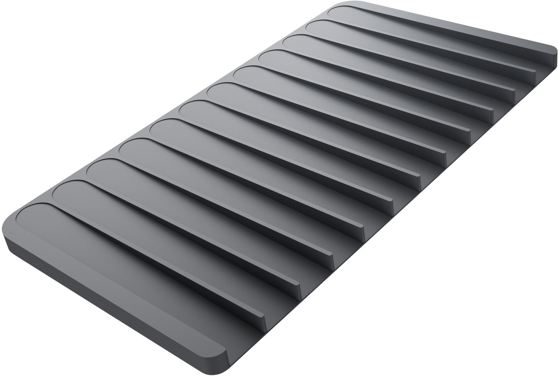 Kraus KDM-10DG Self-Draining Silicone Dish Drying Mat or Trivet for Kitchen Counter in Dark Grey