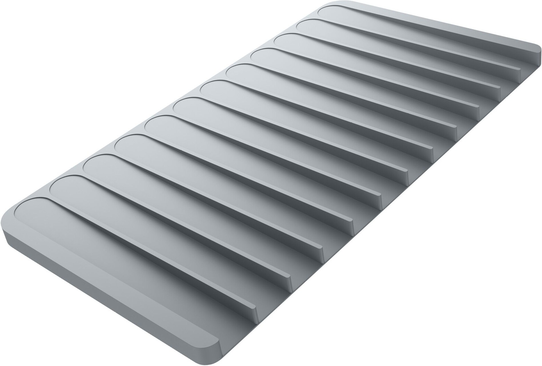 Kraus KDM-10LG Self-Draining Silicone Dish Drying Mat or Trivet for Kitchen Counter in Light Grey