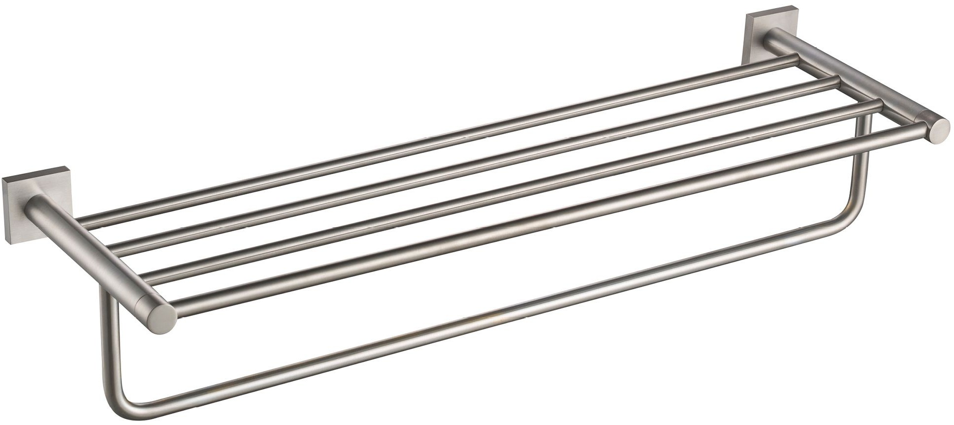 Kraus KEA-17742BN Ventus Bathroom Shelf with Towel Bar, Brushed Nickel