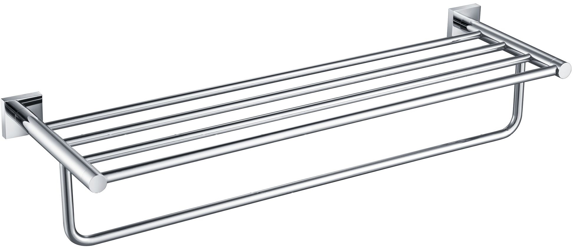 Kraus KEA-17742CH Ventus Bathroom Shelf with Towel Bar, Chrome