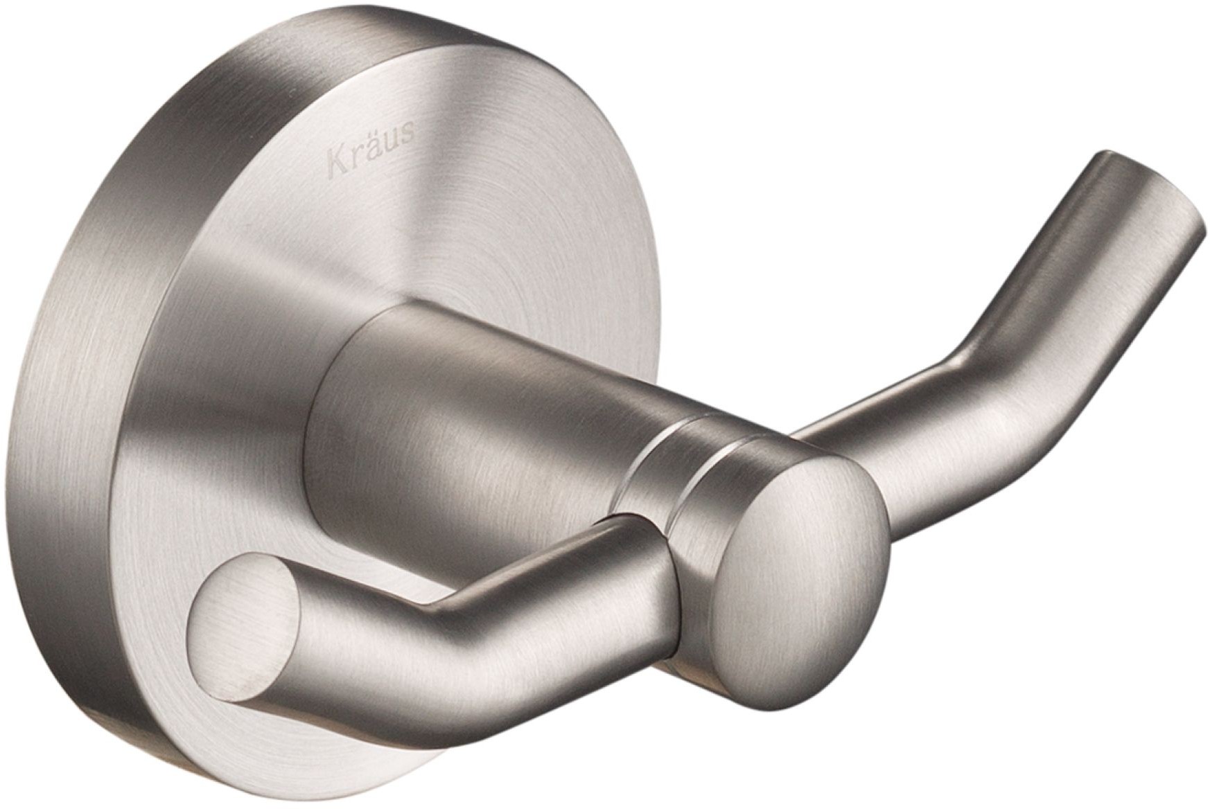 Kraus KEA-18802BN Elie Bathroom Robe & Towel Double Hook, Brushed Nickel