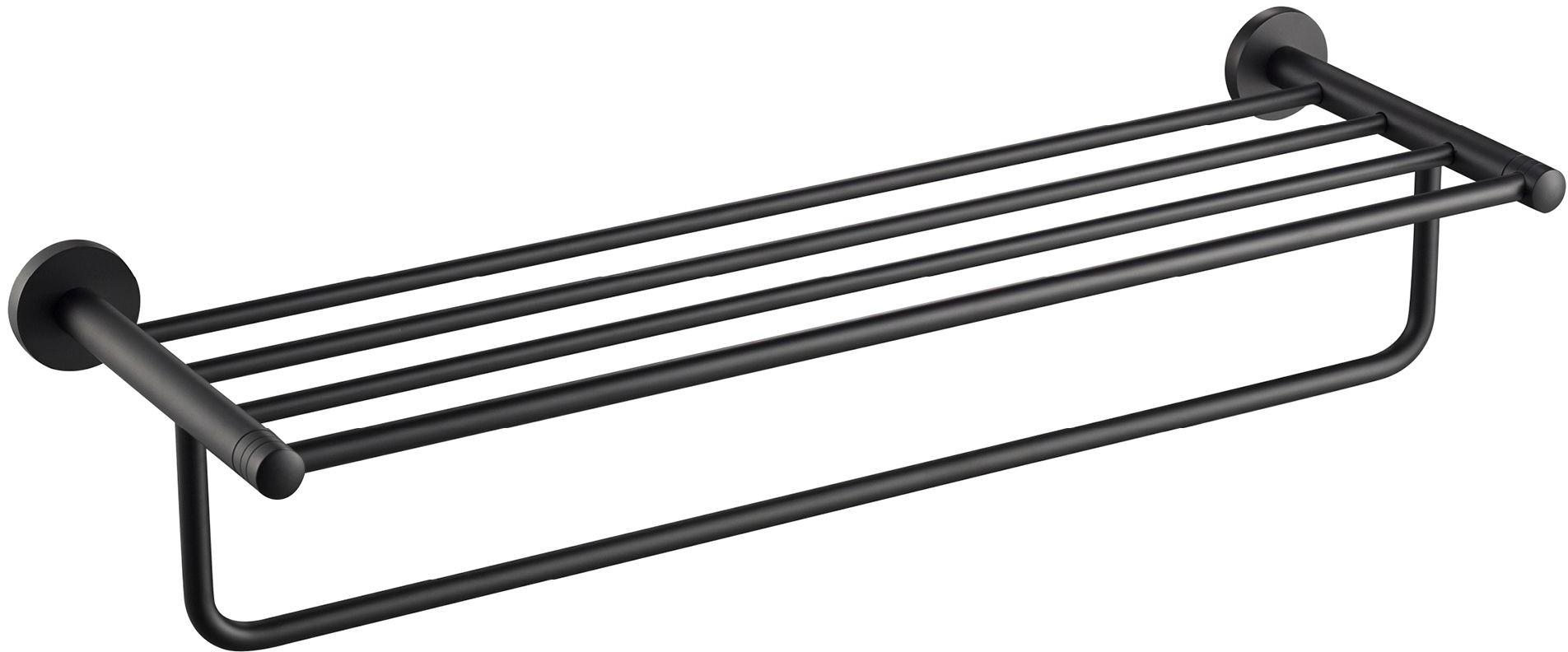 Kraus KEA-18842MB Elie Bathroom Shelf with Towel Bar, Matte Black