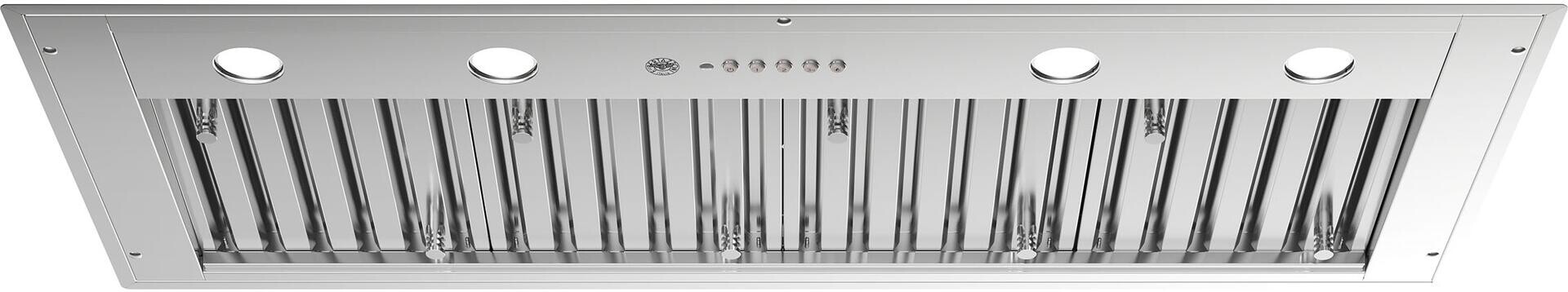 Bertazzoni KIN48XT 48 inch Professional Series Insert Hood with 1200 CFM, Baffle Filters, Electronic Controls, LED Lighting, and Remote Control in Stainless Steel