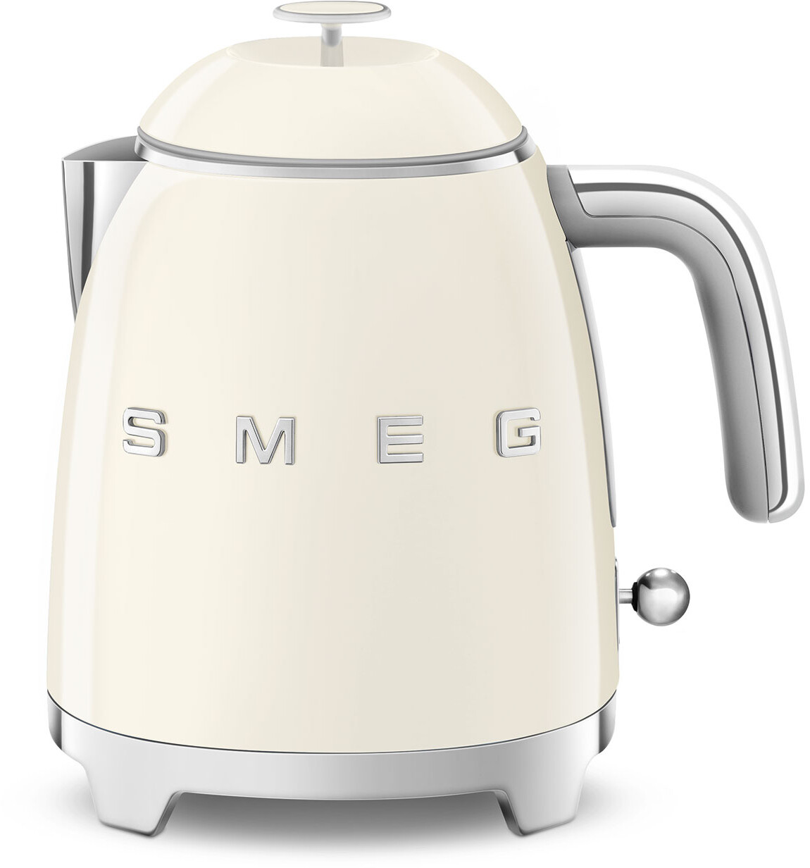 Smeg KLF05CRUS Electric Kettle Cream Klf05Crus, 0.8L, Compact, 360° Swivel Base, Manual Lid, Cream