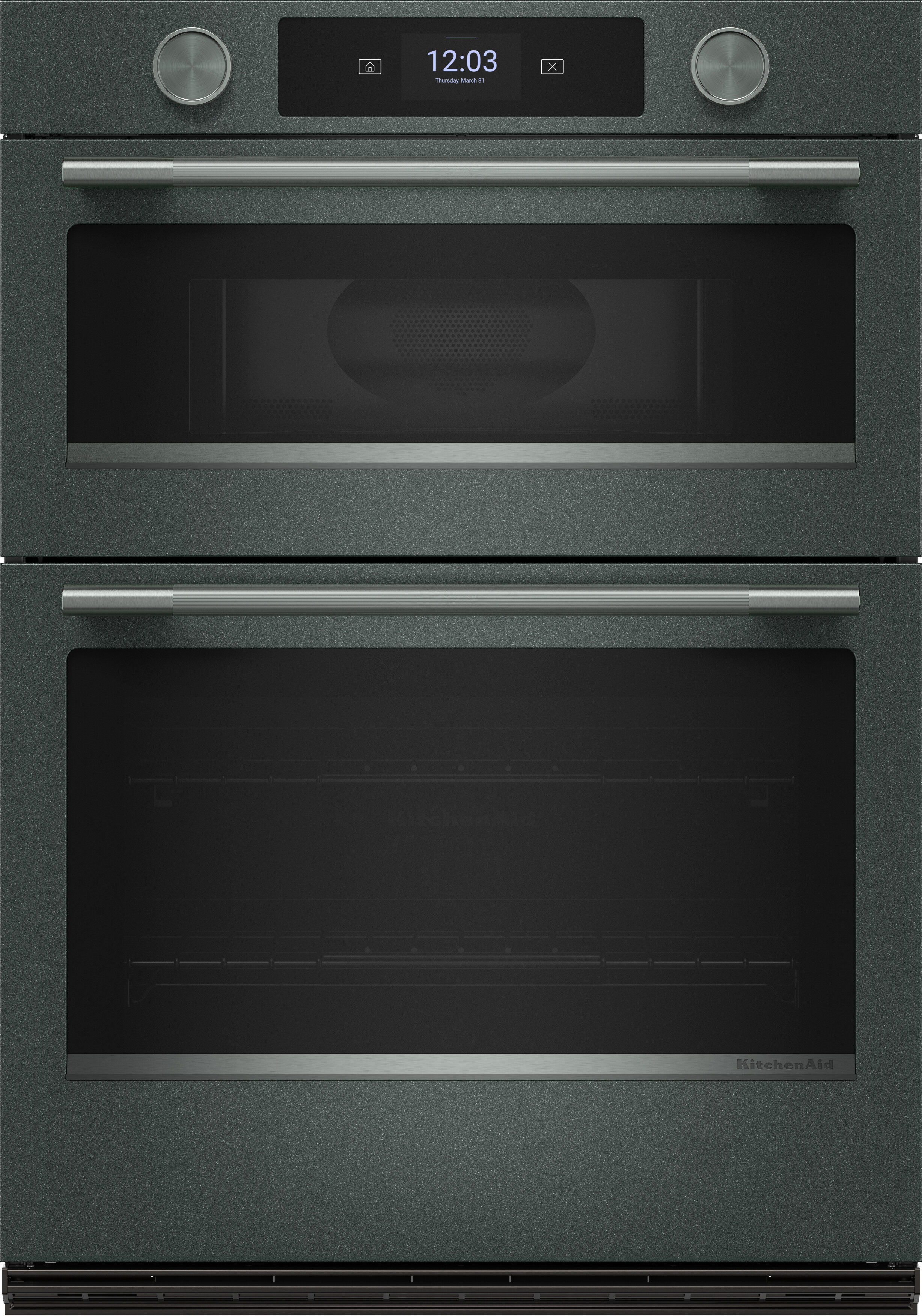 KitchenAid KOEC930SJP 30 inch Smart Electric Combo Wall Oven with 6.4 cu. ft. Total Capacity, Intelligent Cooking Camera, Temperature Probe and No Preheat Air Fry Mode (Juniper)