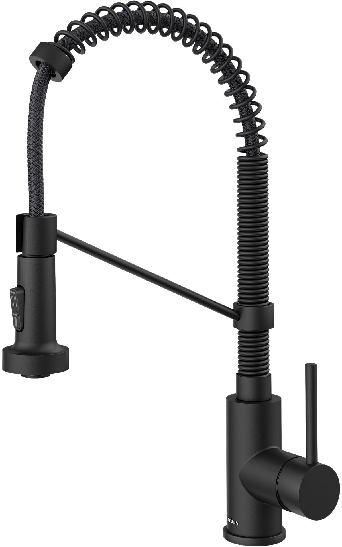 Kraus KPF-1610MB 18 in. Commercial Kitchen Faucet with Dual Function Pull Down Sprayhead, Matte Black