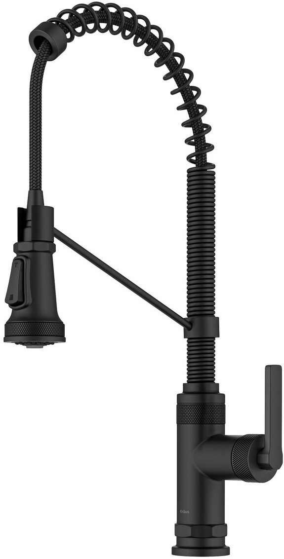 Kraus KPF-4110MB Allyn Commercial Style 2-Function Single Handle Pull Down Kitchen Faucet - Matte Black