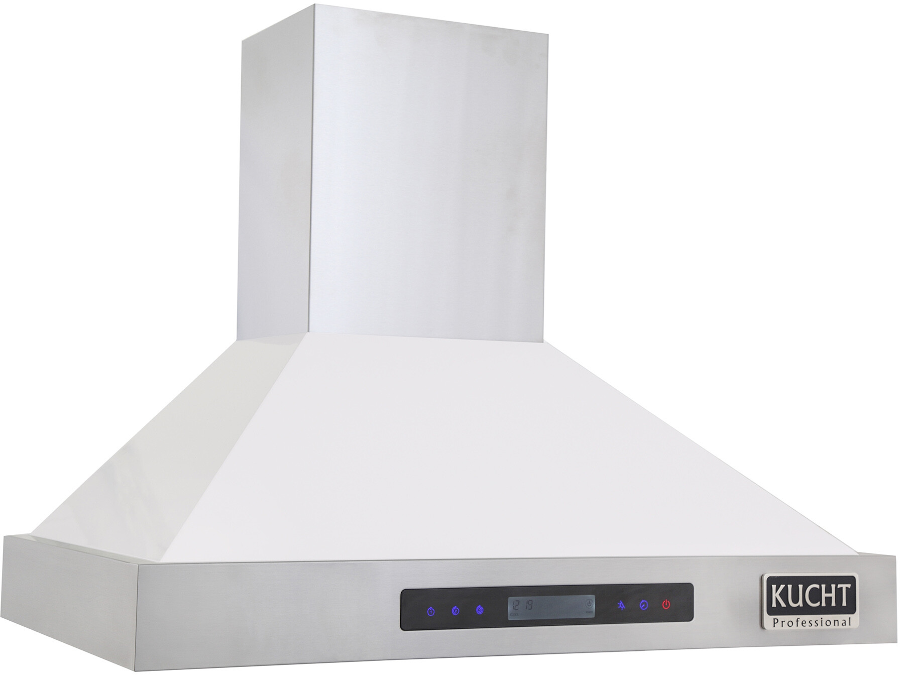 Kucht KRH3615W 36 inch Wall Mounted Range Hood with 900 CFM, Stainless Steel Baffle Filters, LED Lighting and 15-Miunte Delay-Off (White)