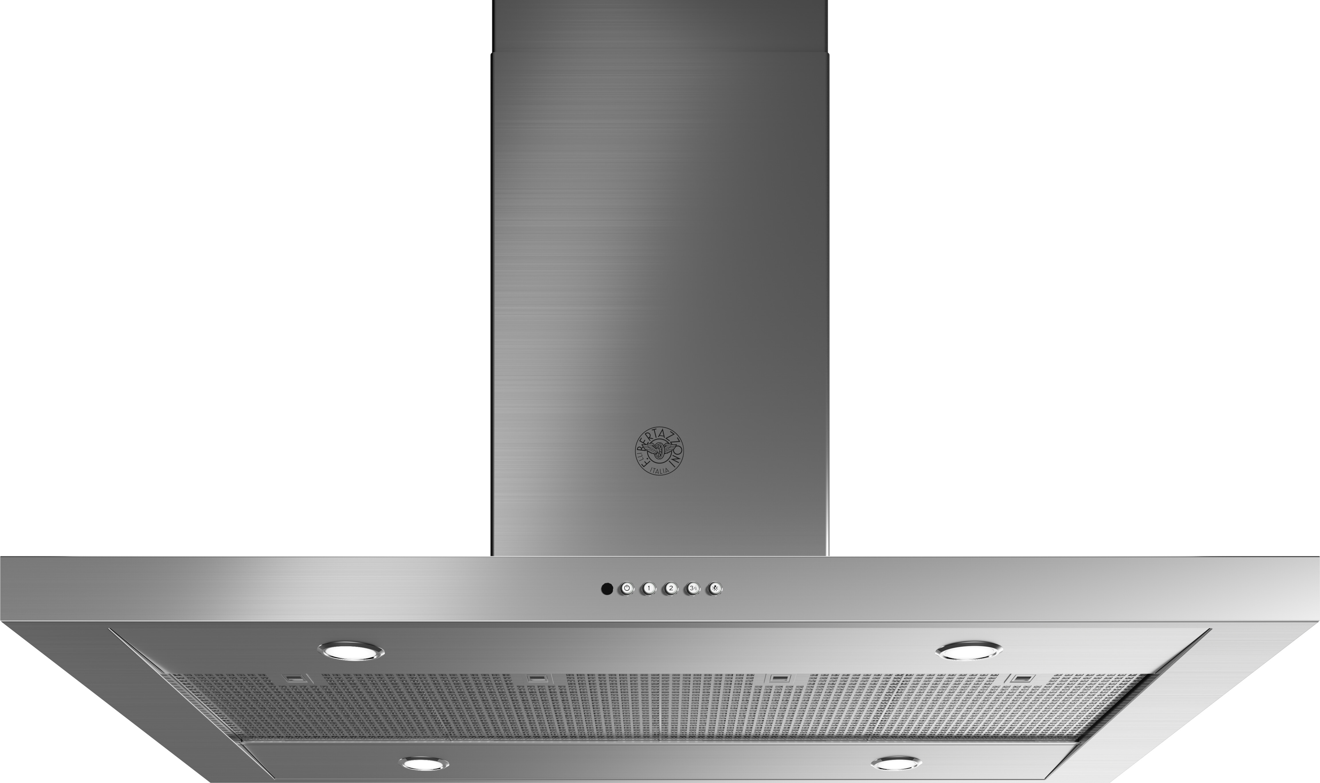 Bertazzoni Professional Island Mount Chimney Style Range Hood KTI48XT