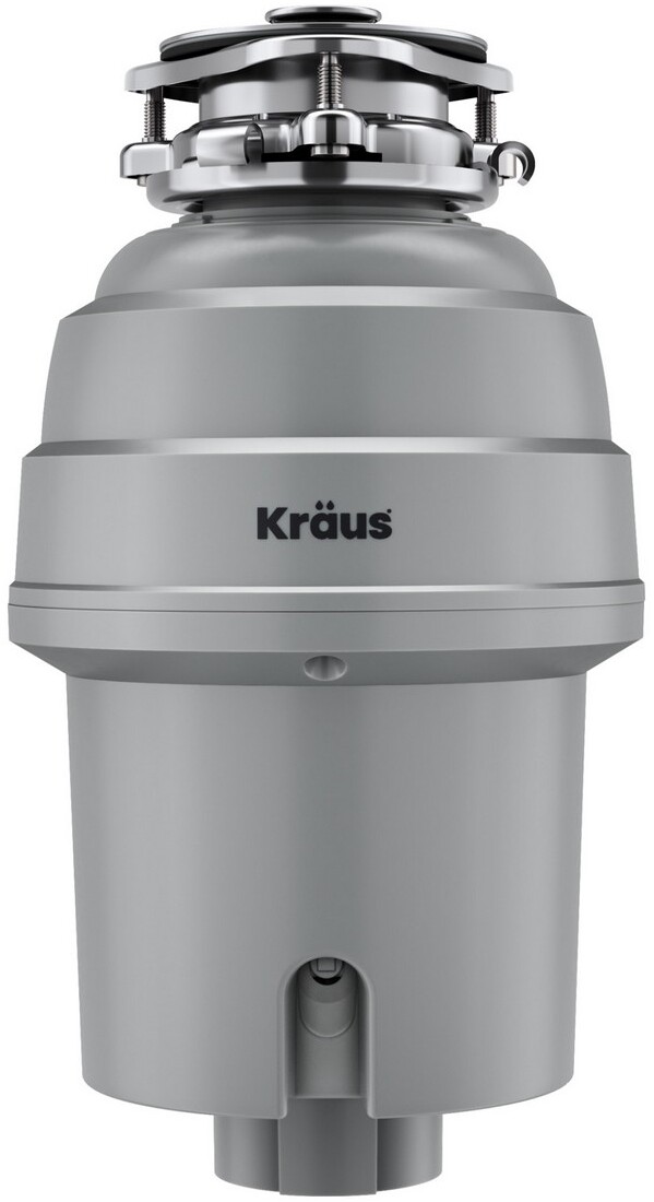Kraus  0.75 HP WasteGuard High-Speed Continuous Feed Ultra-Quiet Motor Garbage Disposal with Power Cord, Flange Included & Universal Mount