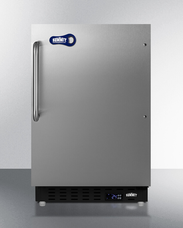 Cold-Cavern 21"" Freestanding/Built In Undercounter Counter Depth Compact Upright Freezer - Summit ALFZ37BSSTBFROST