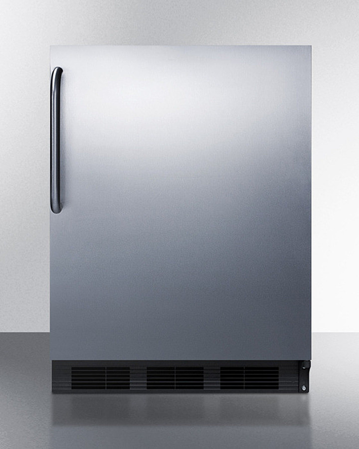 AccuCold 24 Inch 24" Freestanding/Built In Undercounter Counter Depth Compact All-Refrigerator FF6BK7CSSADA | Fridge.com