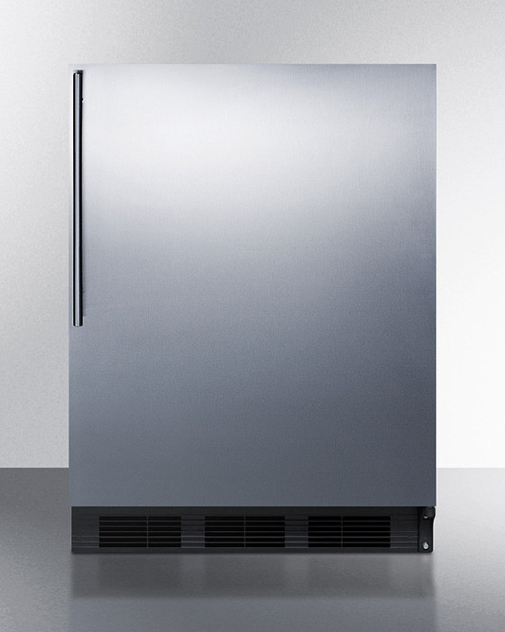 AccuCold 24 Inch 24" Freestanding/Built In Undercounter Counter Depth Compact All-Refrigerator FF6BKBI7SSHV | Fridge.com