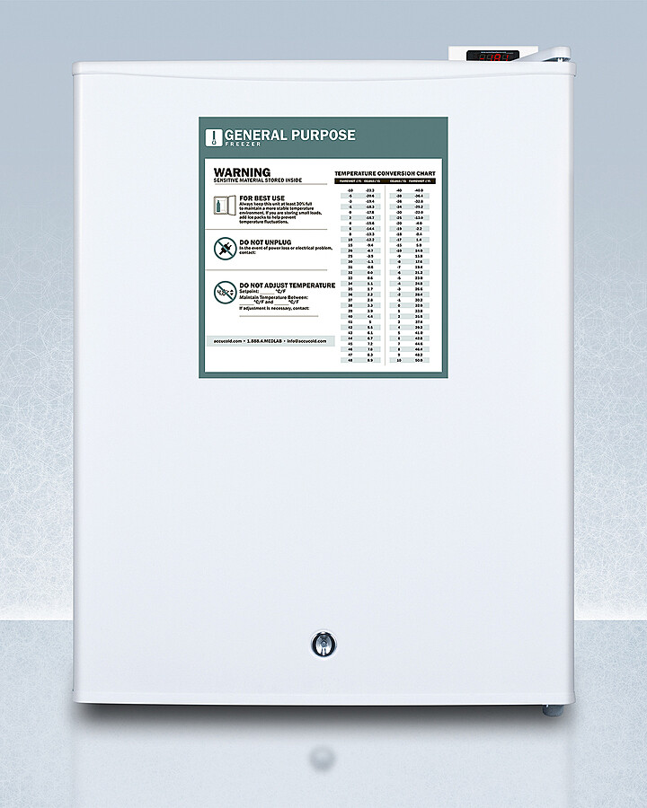 Summit AccuCold 19" Undercounter Compact Upright Freezer FS30LGP — FIN-0019071 | Fridge.com