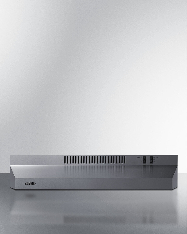 Summit H24RSS 24" Under Cabinet Convertible Range Hood - Stainless Steel Finish, 2-Speed Fan, Convertible Ventilation