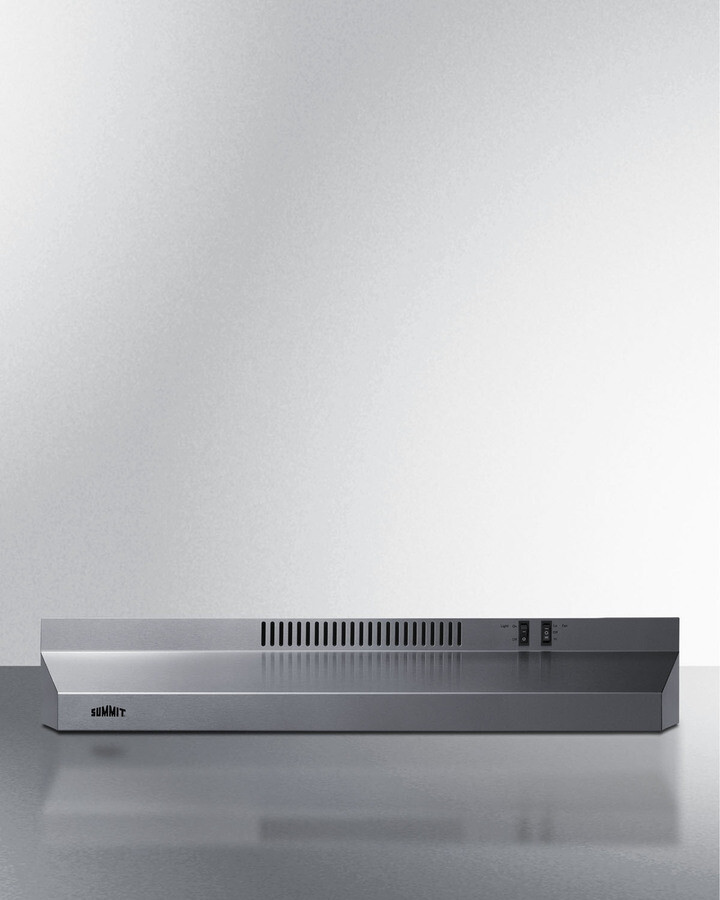 Summit H30RSSADA 30" Under Cabinet Convertible Range Hood, Ada Compliant - Stainless Steel Finish, 2-Speed Fan, Remote Terminal Block, Ada Compliant