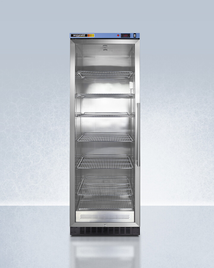 Accucold PTHC155GCSSLHD 12.2 cu ft PureTherm Reach In Blanket Warmer - Locking, Stainless, 115v, Single Warming Cabinet, 12.17 cu. ft, Silver