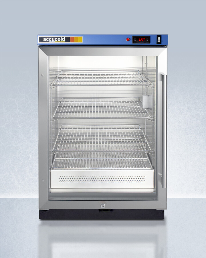 Accucold PTHC65GLHD 4.5 cu ft PureTherm Reach In Blanket Warmer - Locking, Silver, 115v, Single Chamber, 36"" x 23.63"" x 23.5""