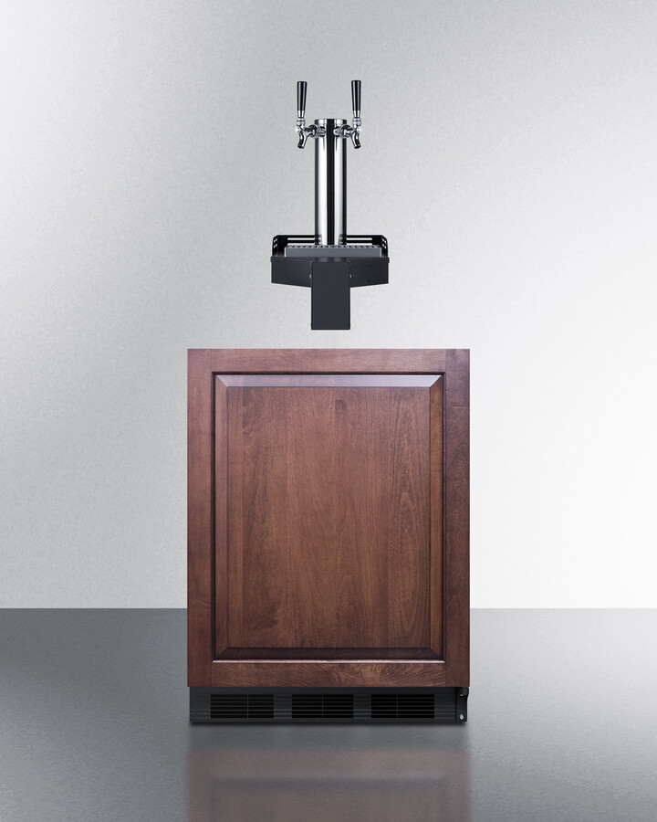 Summit Appliance 24" Wide Floating Tap Built-In  ADA-Compliant Panel Ready Cold Brew Kegerator