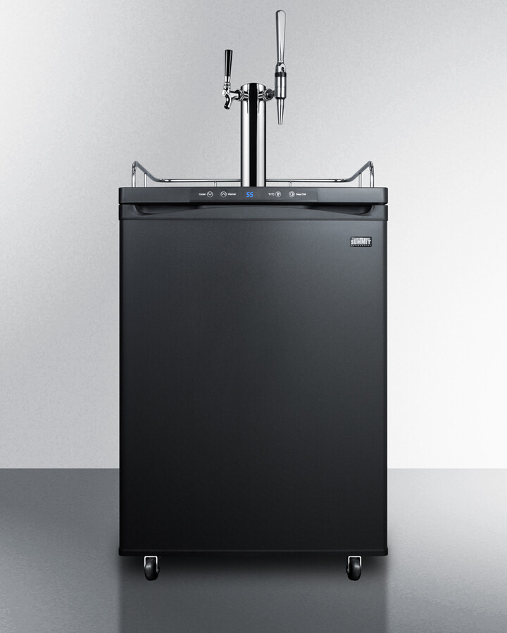 Summit SBC635MCMTWIN 24" Wide Coffee Kegerator - Commercial Grade Tap Kit, Digital Thermostat, Automatic Defrost, Stainless Steel Draft Tower