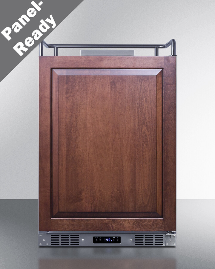 Summit SBC682NKPNR 24 inch Outdoor Built-In Kegerator with 5.6 cu. ft. Capacity, Automatic Defrost and Digital Thermostat in Panel Ready