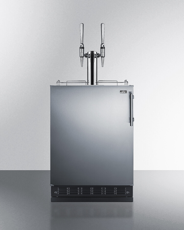 Summit SBC7BRSNCF2LHD 24" Wide Nitro Coffee Kegerator - Made In Europe, ETL-S Listed, Stainless Steel Door, Finger Print Resistant, Commercial Grade
