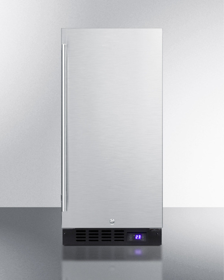 Summit 15"" Freestanding/Built In Undercounter Counter Depth Compact Upright Freezer SCFF1533BCSS -  Summit Appliance