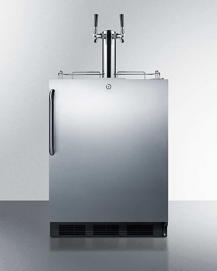 Summit SBC54OSBIADAWKDTWIN 24" Wide Outdoor Wine Kegerator, Ada Compliant - Weatherproof Design, Dual Tap Wine Dispensing Kit, Stainless Steel