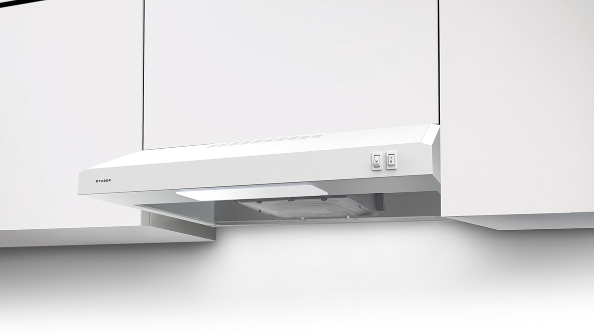 Faber LEVE24WH200 24 inch Levante E Under Cabinet Hood with 200 CFM, Mesh Filters, Energy Diffuse (White)