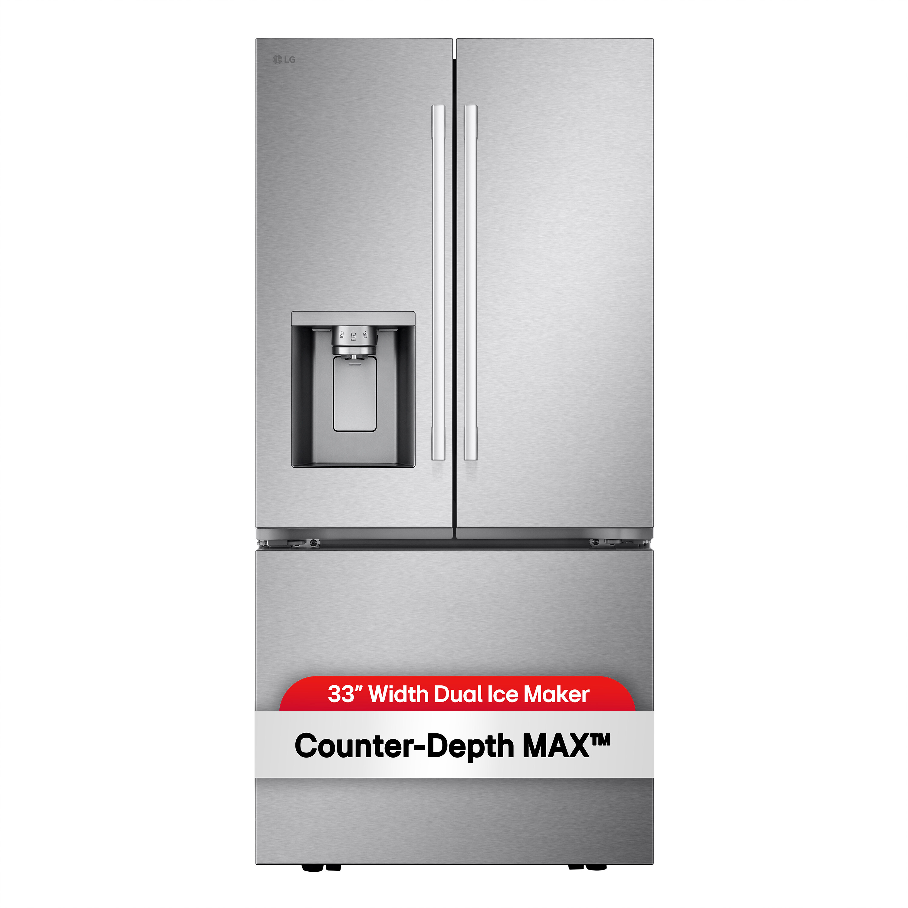 Lg 20 Cu. Ft. 3-Door French Door, Counter-Depth Max Refrigerator With Hybrid Handles — FIN-0018700 | Fridge.com