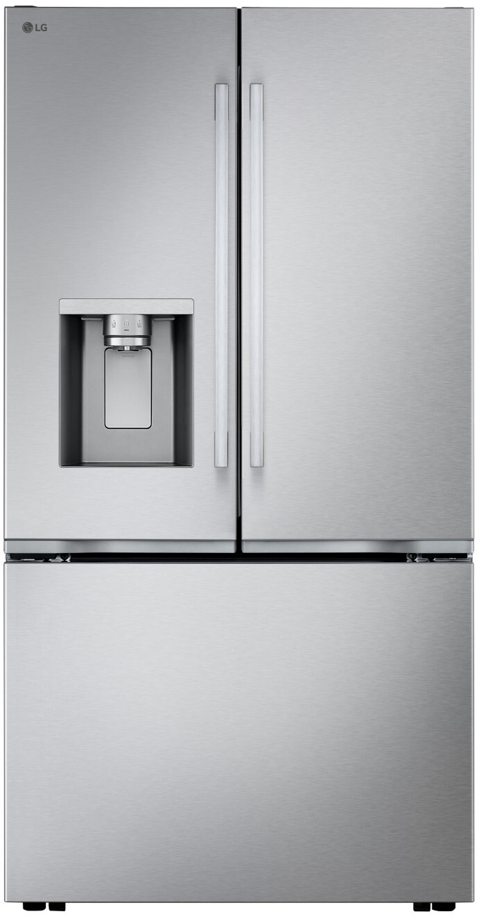 LG - Counter-Depth MAX 23.7 Cu. Ft. French Door Smart Refrigerator with Zero Clearance