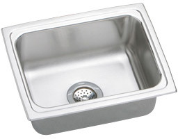 Lustertone Stainless Steel 25 X 19-1/2 X 6 Single Bowl Top Mount Ada Sink