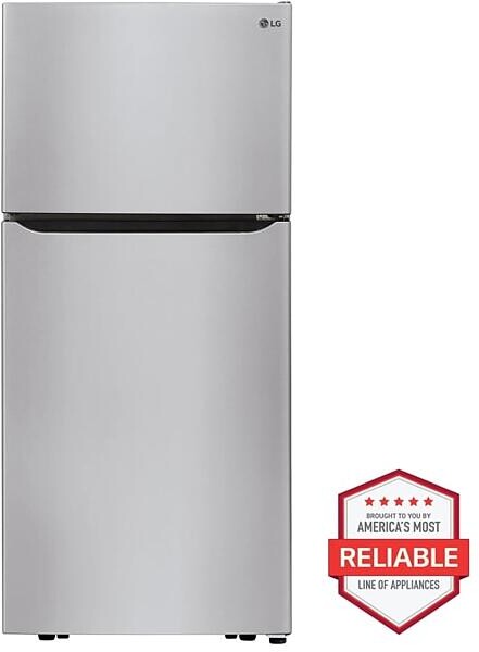LG LTCS20030S 30 inch Top Freezer Refrigerator with 20.2 cu. ft. Capacity, LED Lighting, Reversible Door in Stainless Steel