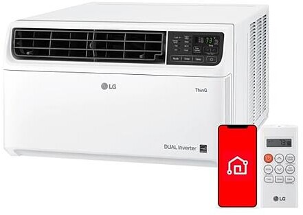 LG LW1022IVSM DUAL Inverter Smart Wi-Fi Enabled Window Air Conditioner with 10,000 BTU, 450 sq. ft. Cooling Area, 115V